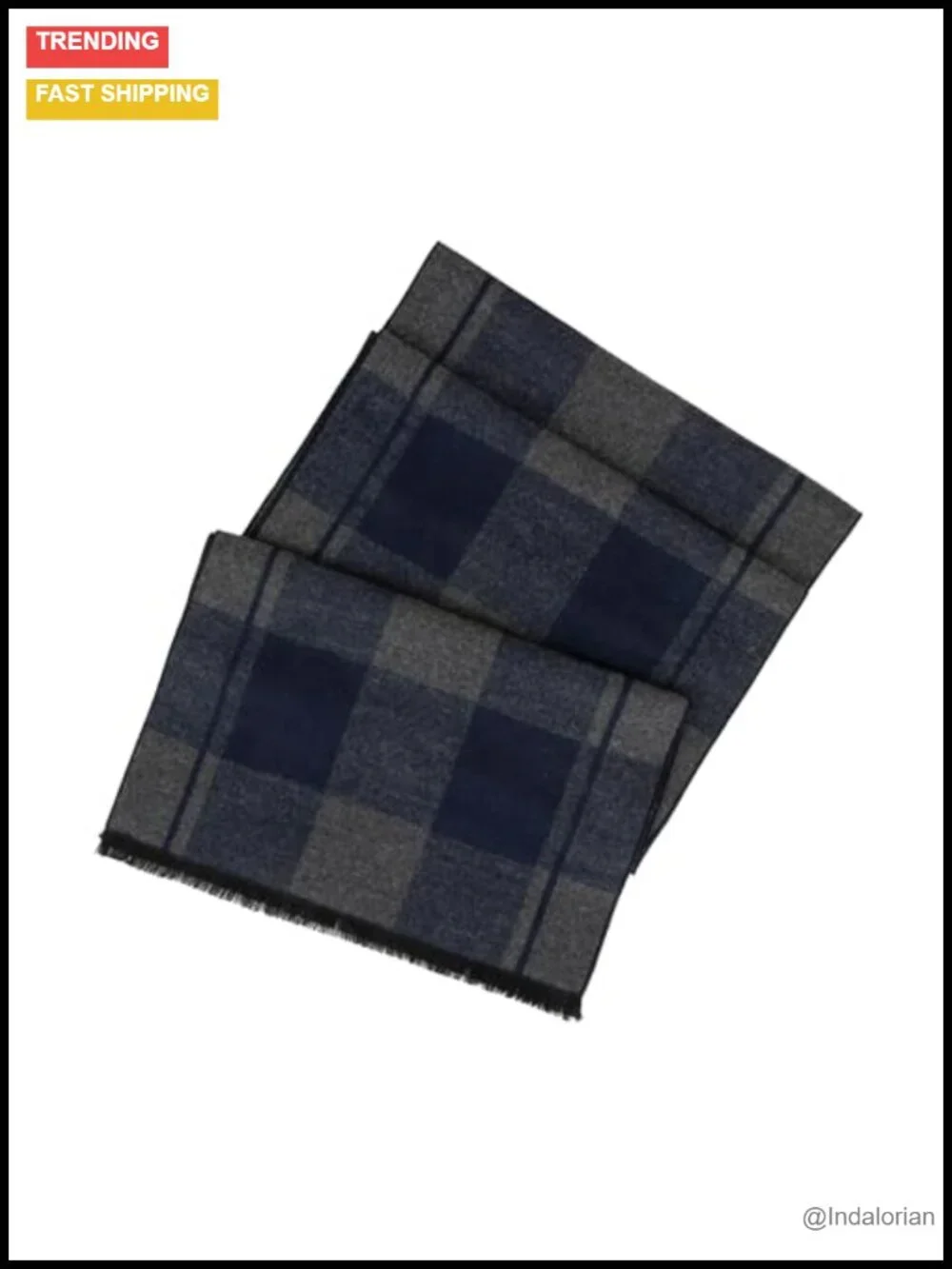 Winter Plaid Scarf Thick Warm Shawl Long Tartan Scarf